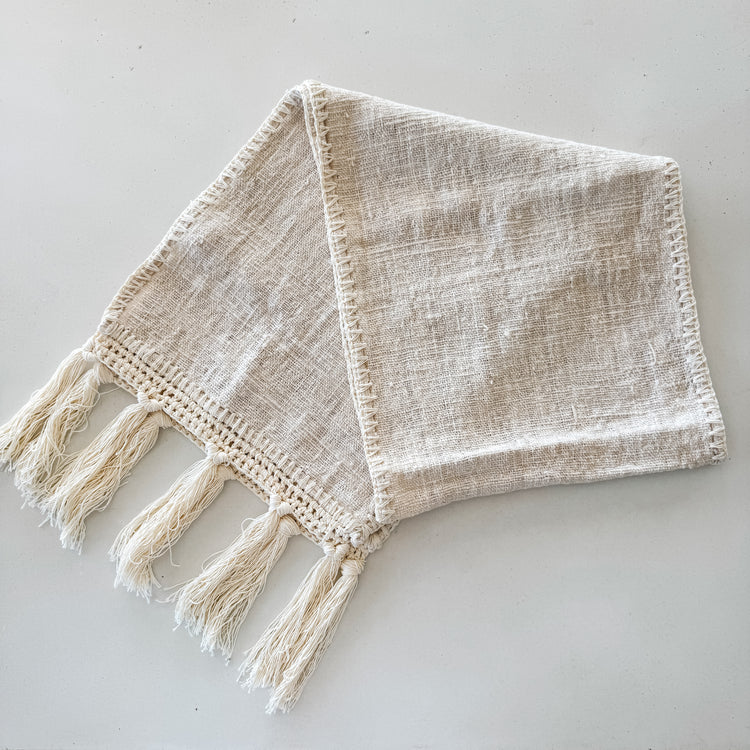 Salt Bed Runner | Table Runner | Tassel | 40x190cm Preorder