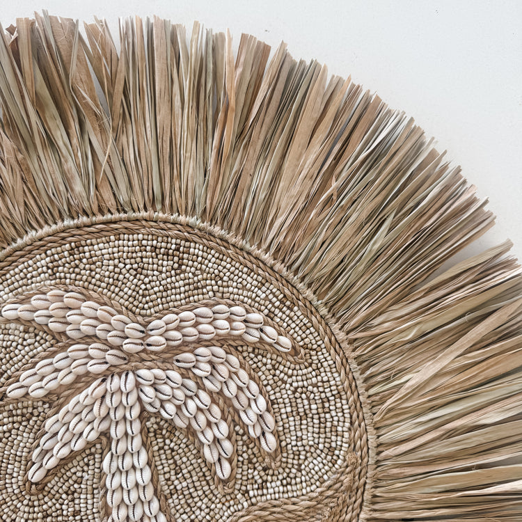 Bora Bora Palm Tree Shell Wall Hanging – Natural Sand