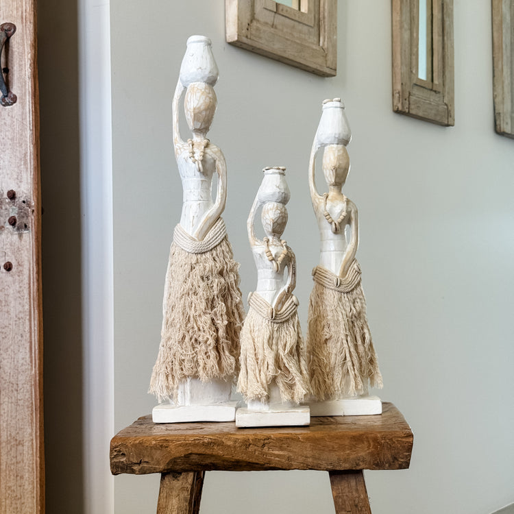 Coastal Island Tribal Lady Statue – Natural