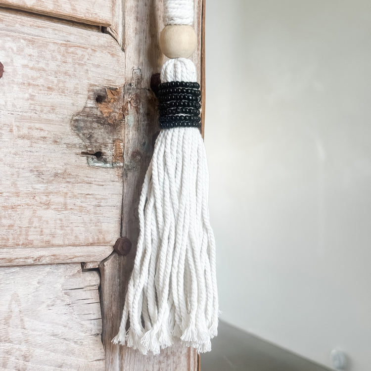 Black Beaded Tassel
