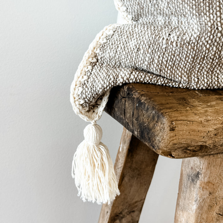 Husk Tassel Cushion Cover | 50x50cm