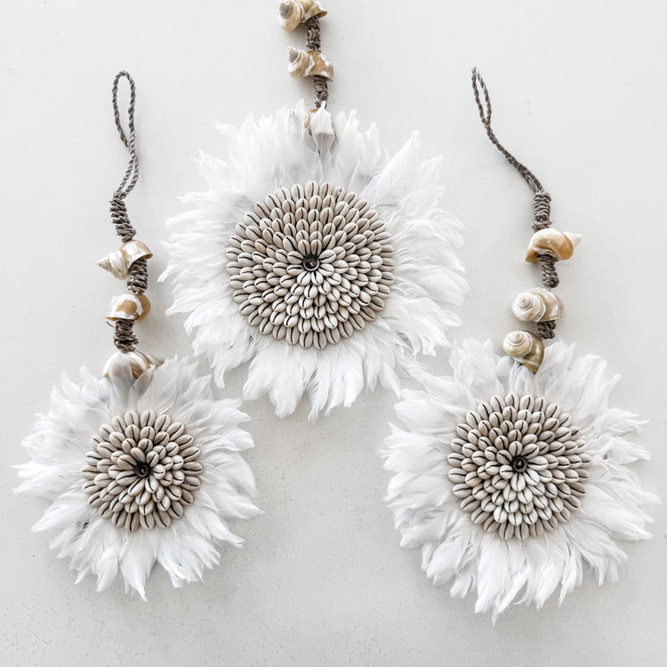 Cowrie & Feather Juju | Set of 3 | Small
