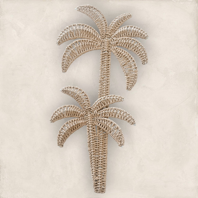 Rattan Palm Tree Wall Hanging | 66x33cm