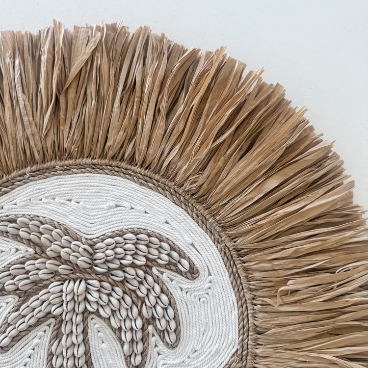 Bora Bora Palm Tree Shell Wall Hanging – White Sand