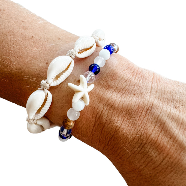 Curacao Cowrie Anklet/Bracelet Set | Willow & the Waves Collection