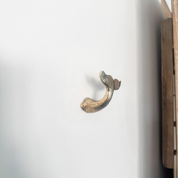 Gold Whale Tail Wall Hook