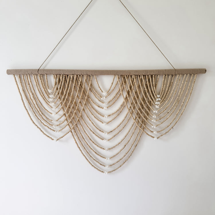 Waterfall Bead Wall Hanging | Natural Preorder