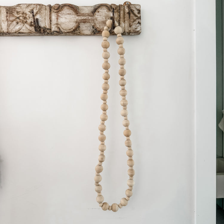 Natural Timber Bead Necklace