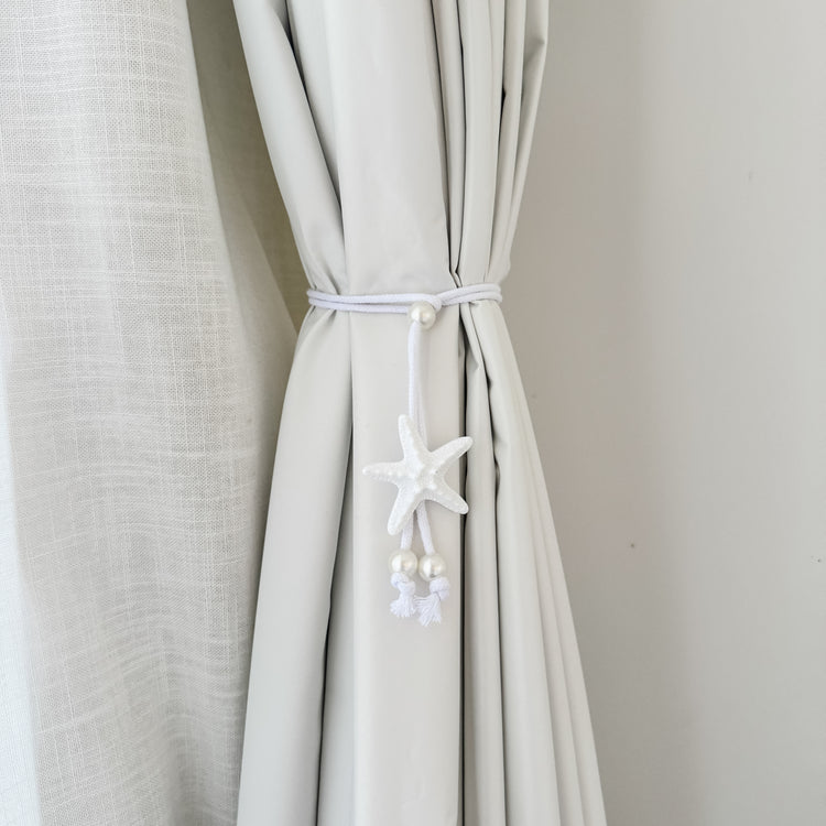 Coastal Starfish Pearl Curtain Tieback