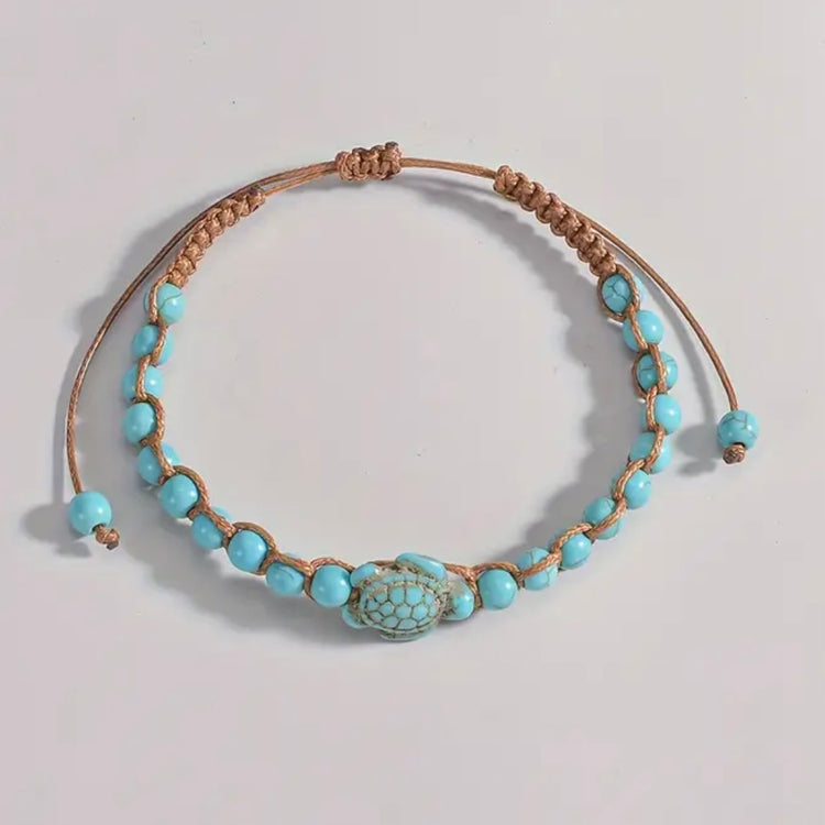 Aqua Sea Turtle Anklet/Bracelet | Willow & the Waves Collection