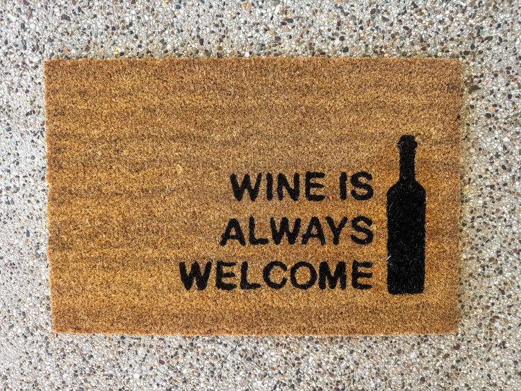Wine is Always Welcome Doormat