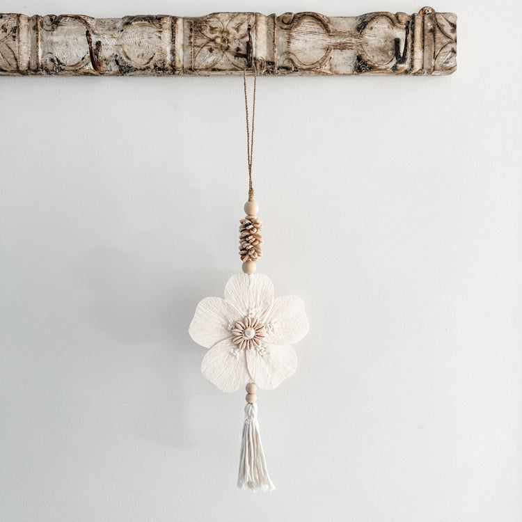 Flower & Cowrie Shell Tassel Preorder