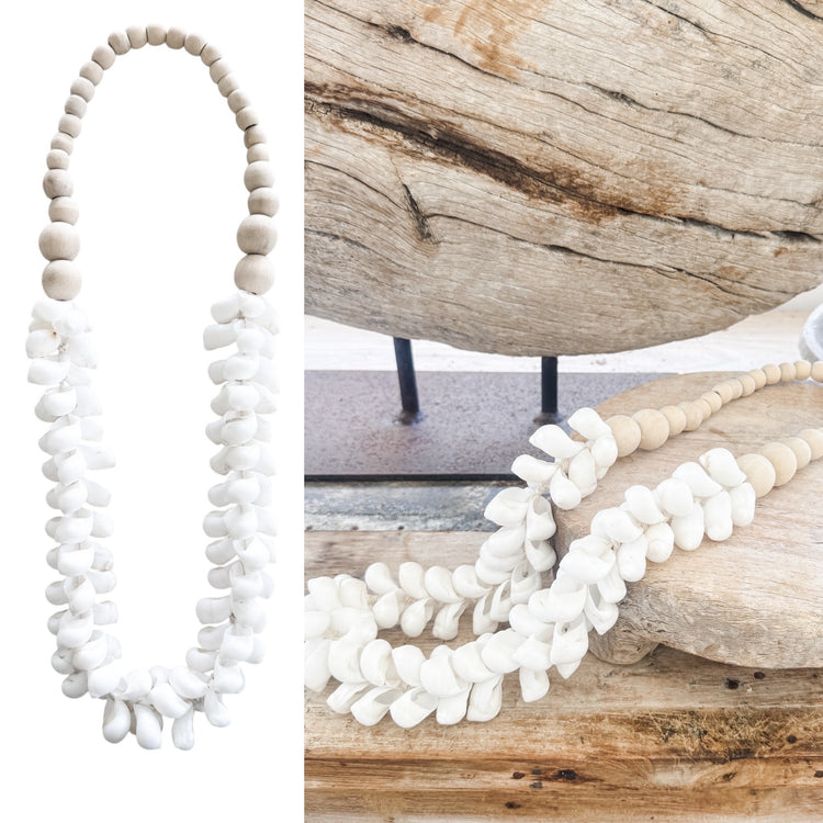 Natural & White Shell Necklace