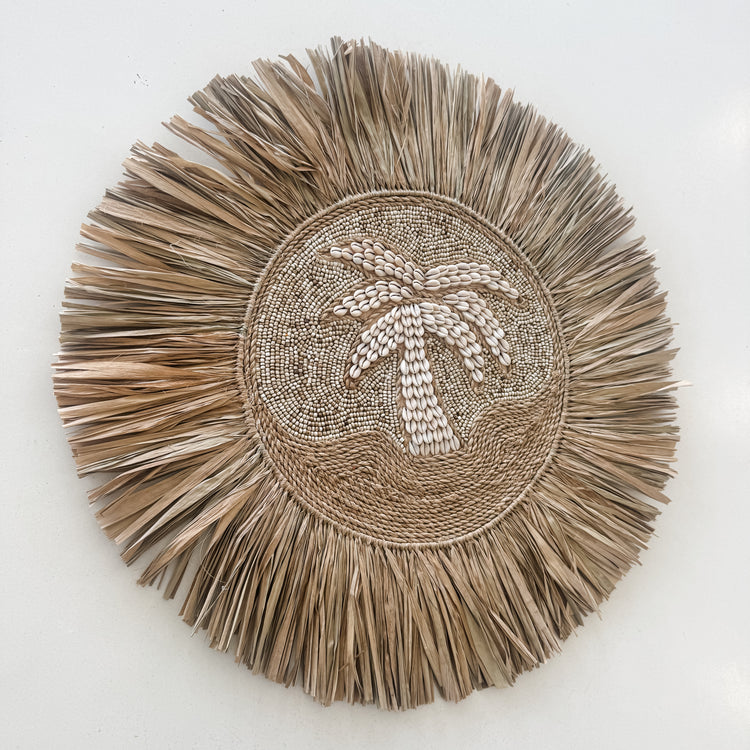 Bora Bora Palm Tree Shell Wall Hanging – Natural Sand