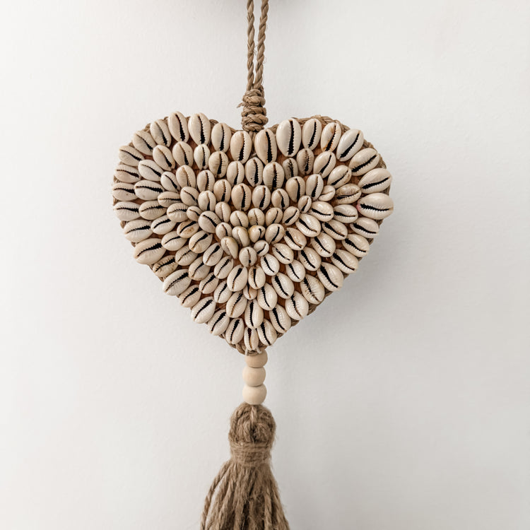 Cowrie Shell Heart Tassel Hanging