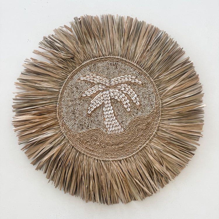 Bora Bora Palm Tree Shell Wall Hanging – Natural Sand