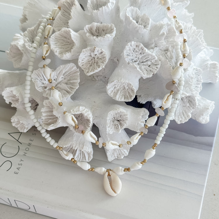 Conch Shell & Quartz Choker Combo | Willow & the Waves Collection Preorder