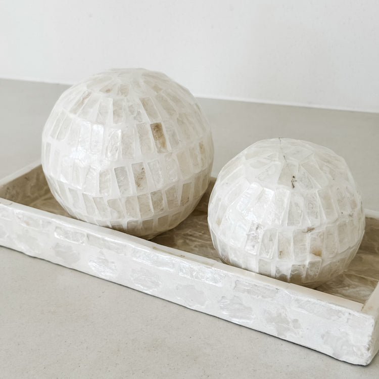 Shiloh Inlay Deco Ball – 10 cm Ivory