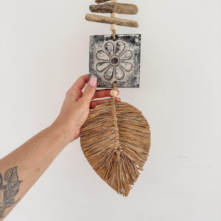 Bora Bora Flower Leaf Wall Hanging