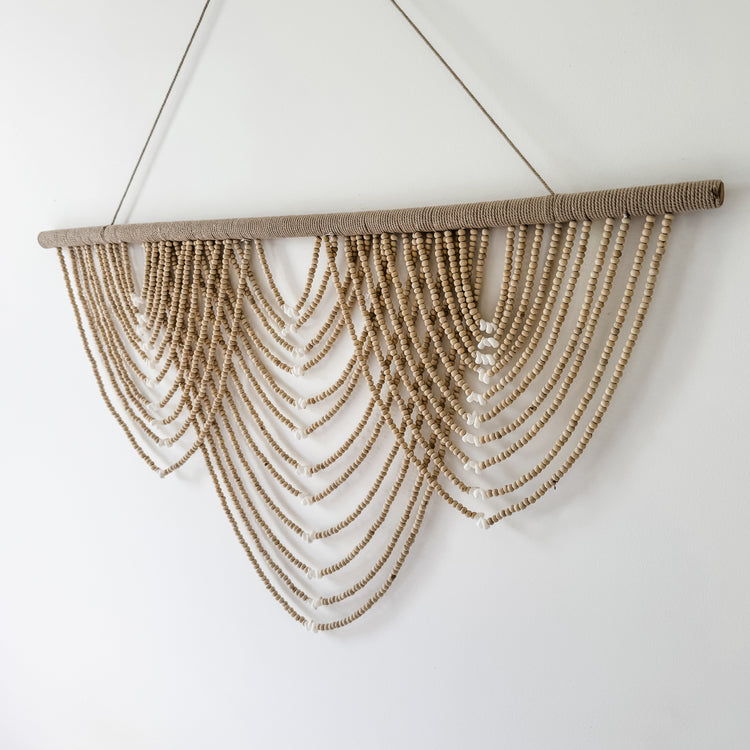 Waterfall Bead Wall Hanging | Natural Preorder