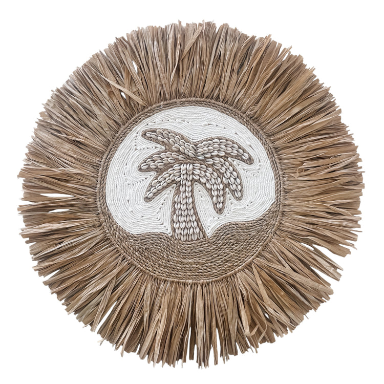 Bora Bora Palm Tree Shell Wall Hanging – White Sand