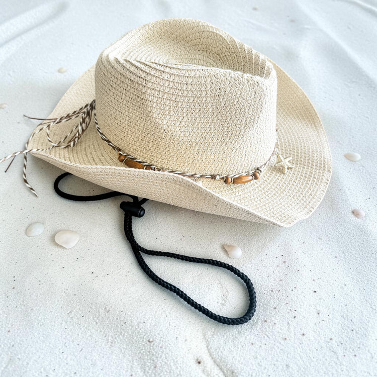 Coastal Cowgirl Hat | Natural with Starfish Charm