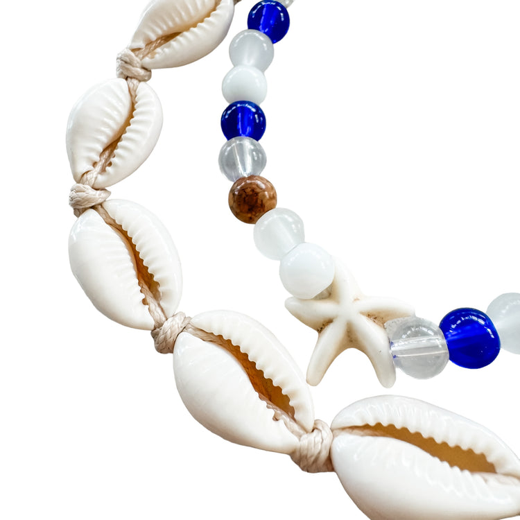 Curacao Cowrie Anklet/Bracelet Set | Willow & the Waves Collection