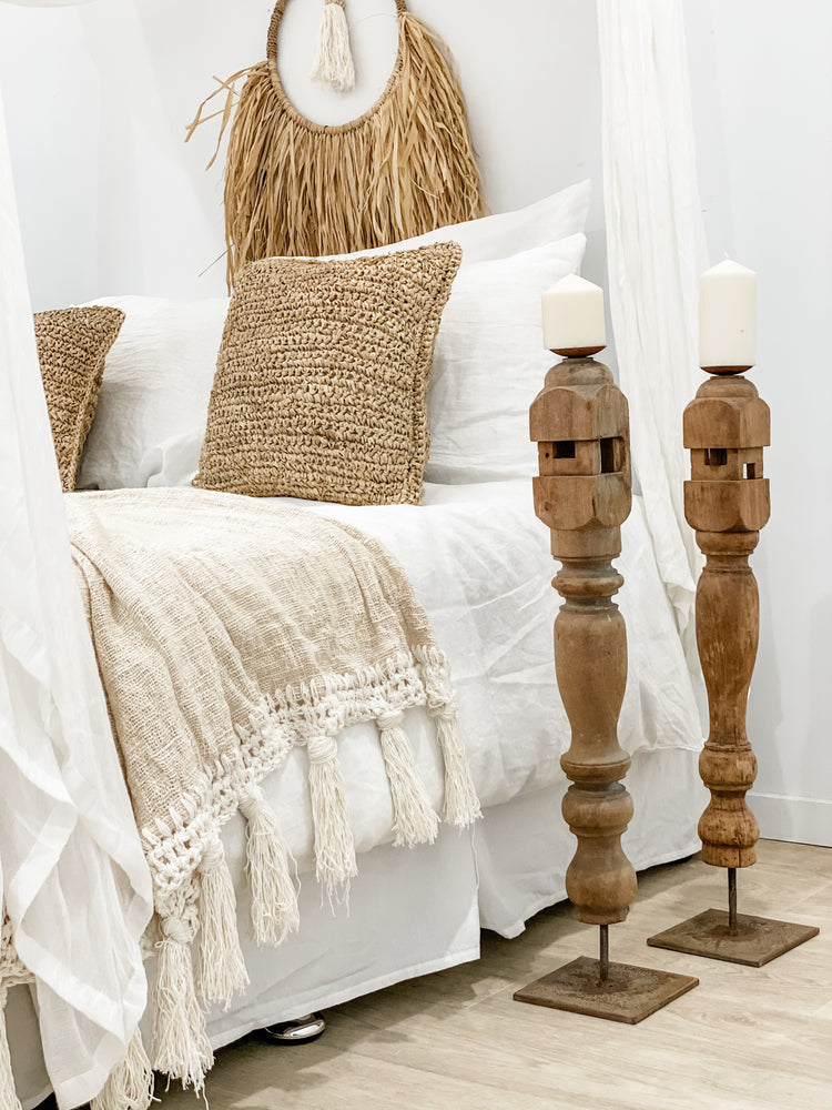 Bora Bora Raffia Cushions | Natural | 50x50cm