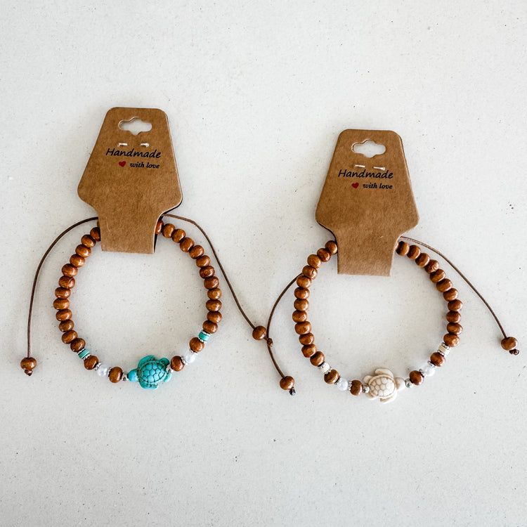 Sea Turtle Anklet/Bracelet Set | Willow & the Waves Collection