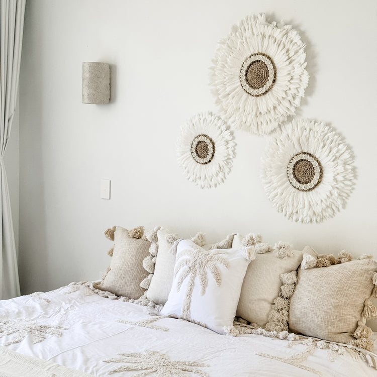 Isla Shell Juju Wall Hanging Set | Set of 3 | White