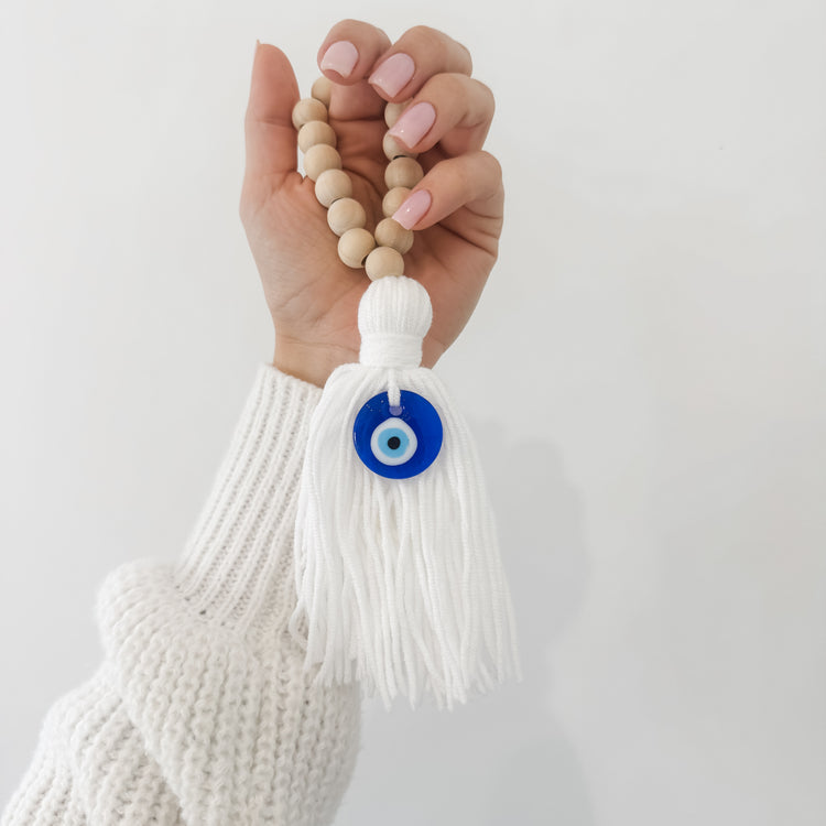 Coastal Charm Evil Eye Tassel Preorder