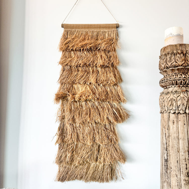 Natural Raffia Wall Hanging – 40x105cm