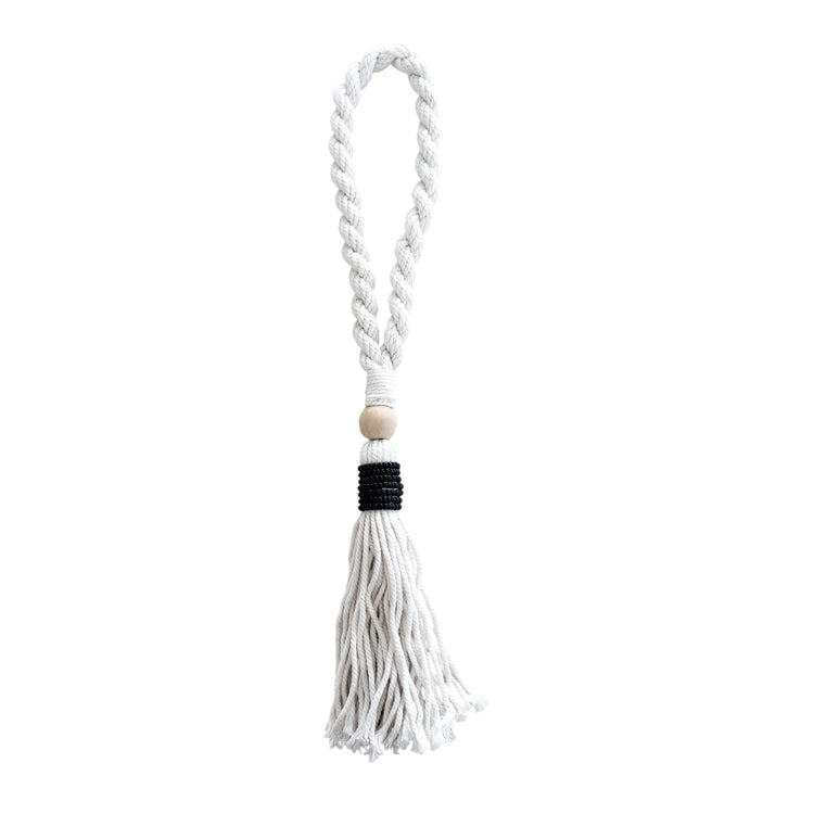 Black Beaded Tassel