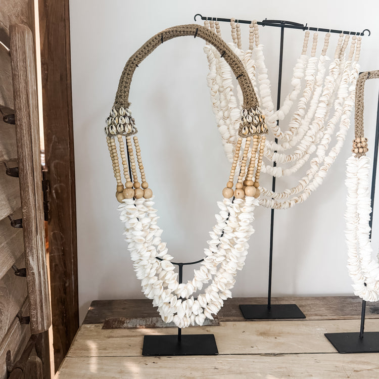 Solana Shell Necklace on Stand | Cockle Shell