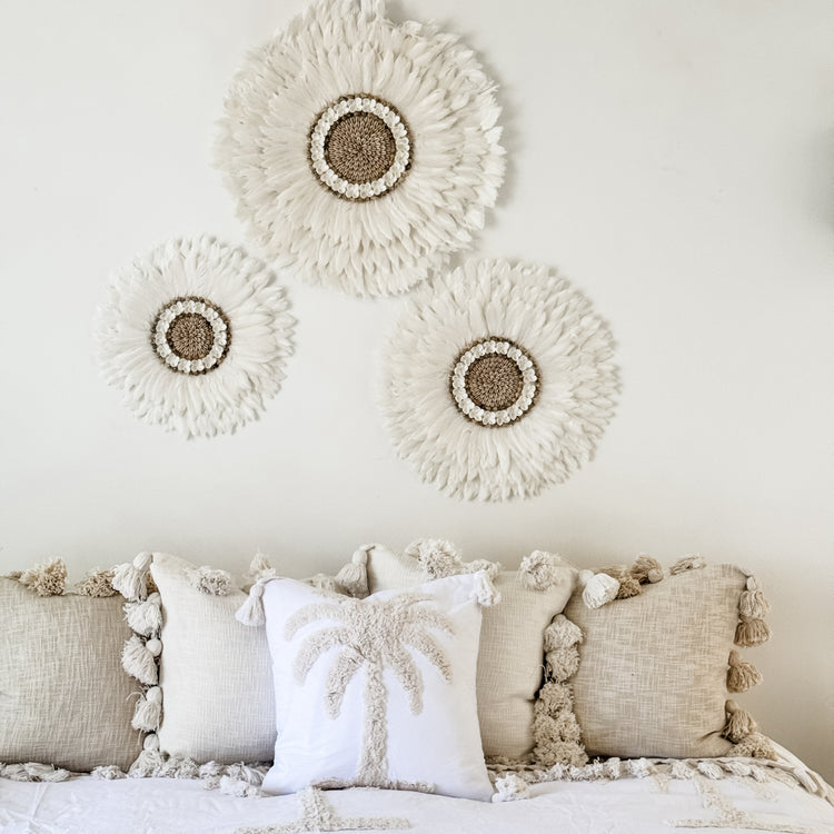 Isla Shell Juju Wall Hanging Set | Set of 3 | White