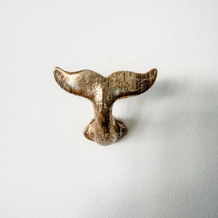 Gold Whale Tail Wall Hook