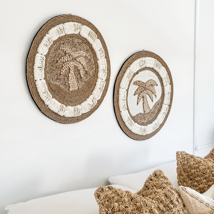 Palm Tree Shell Wall Hanging – Natural Sand