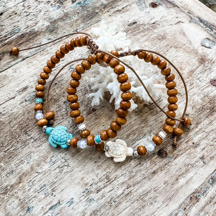 Sea Turtle Anklet/Bracelet Set | Willow & the Waves Collection