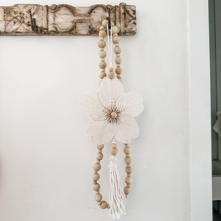 Flower Tassel Wall Hanging