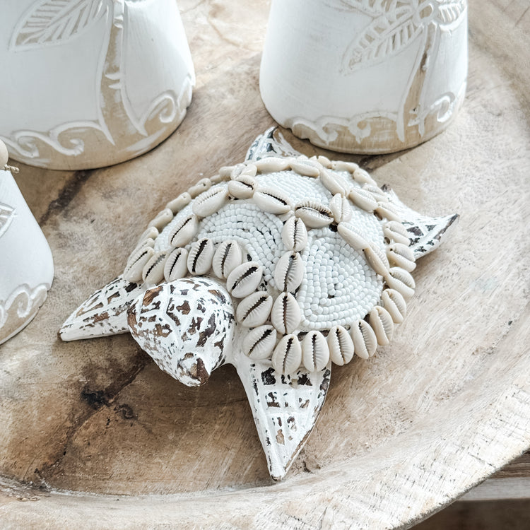 White Tropika Turtle Décor