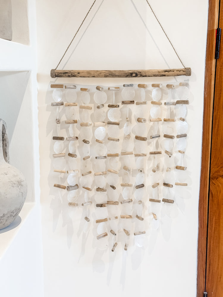 Capiz & Driftwood Wall Hanging Preorder
