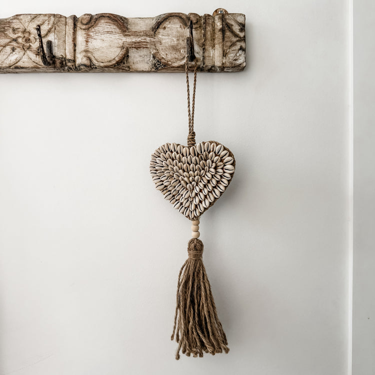 Cowrie Shell Heart Tassel Hanging