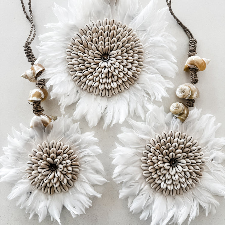 Cowrie & Feather Juju | Set of 3 | Small