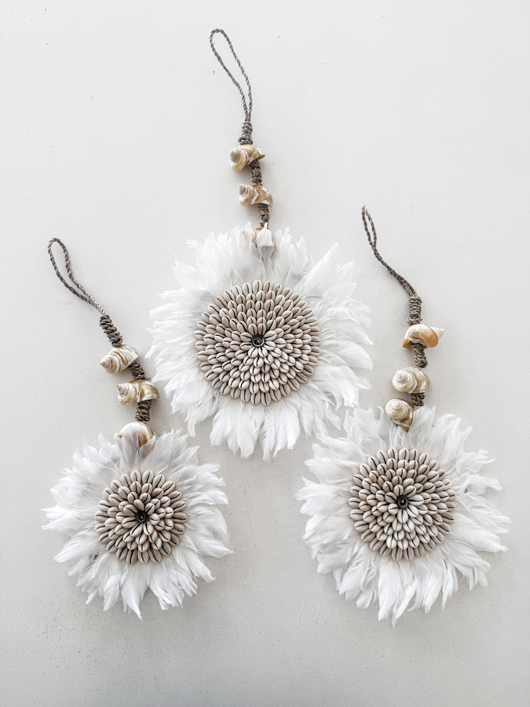 Cowrie & Feather Juju | Set of 3 | Small