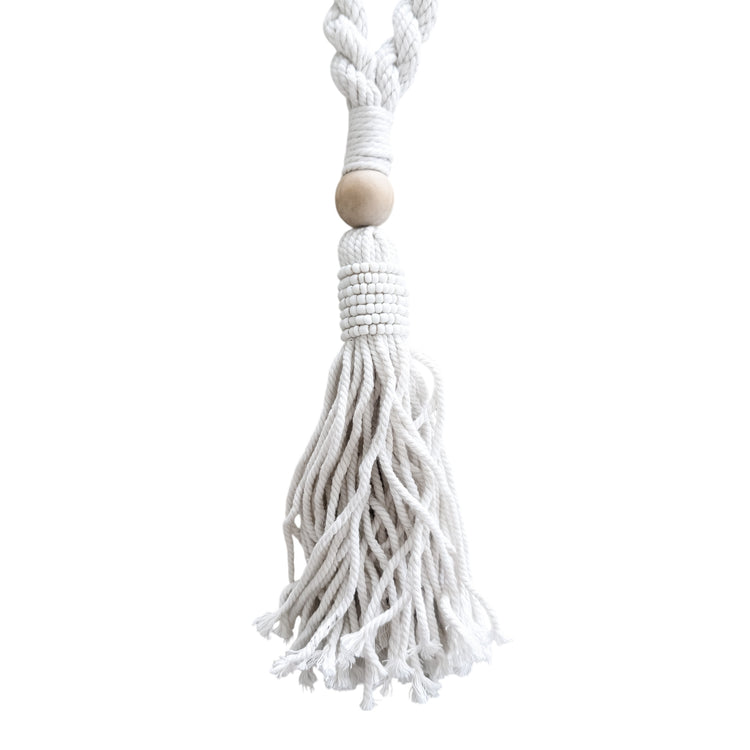 White Beaded Tassel