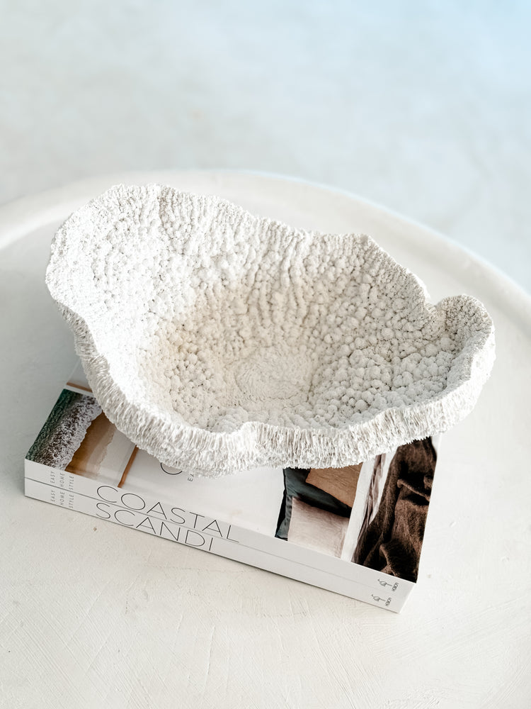 Coral Resin Sculpture Bowl