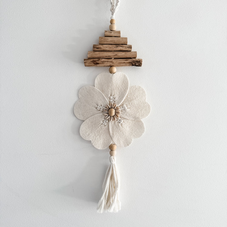 Flower & Driftwood Wall Hanging