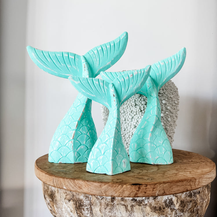 Coastal Mermaid Tail Decor Set – Aqua