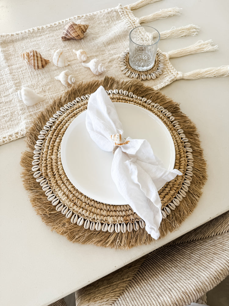 Coastal Charm Napkin Ring Set – Starfish, Seahorse & Shell (Set of 4)