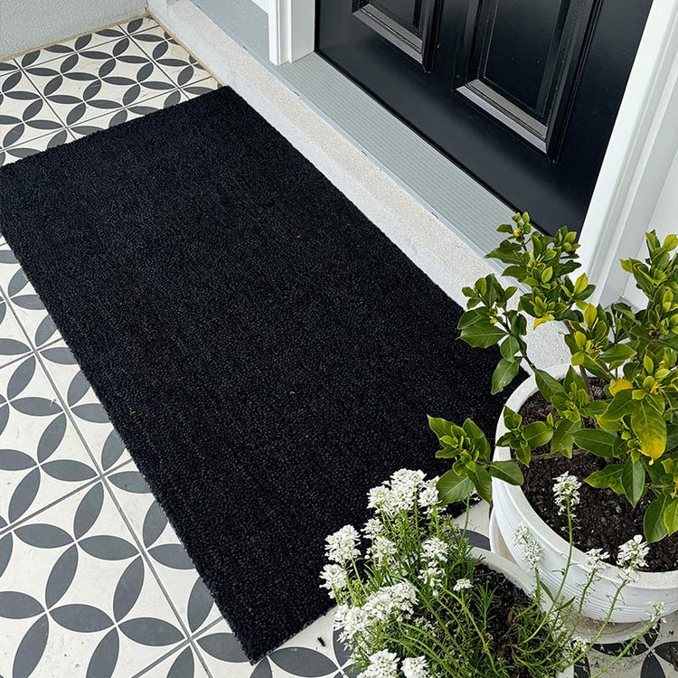 Black Coir Doormat